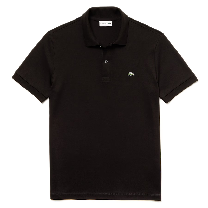 Lacoste Men Black Solid Polos