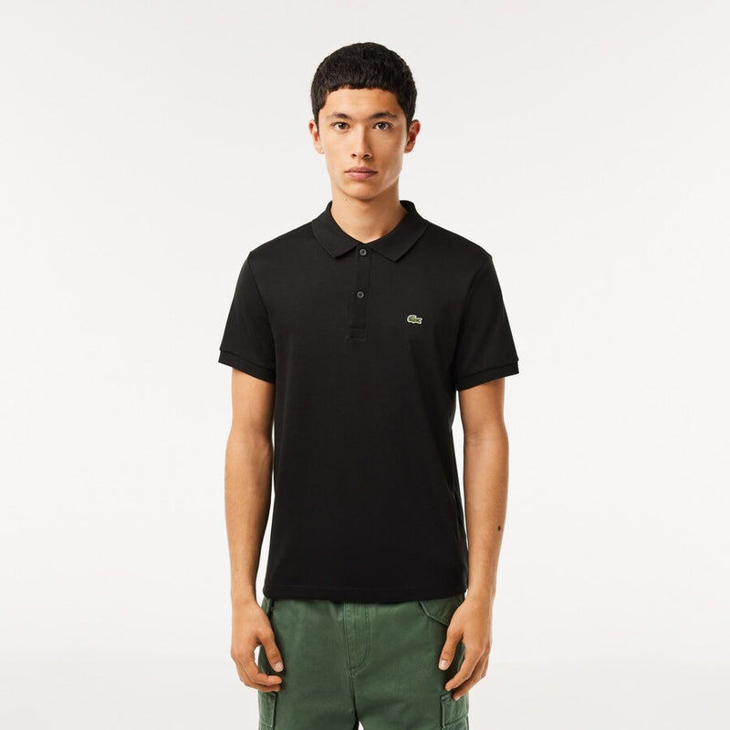 Lacoste Men Black Solid Polos