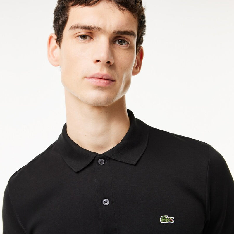 Lacoste Men Black Solid Polos