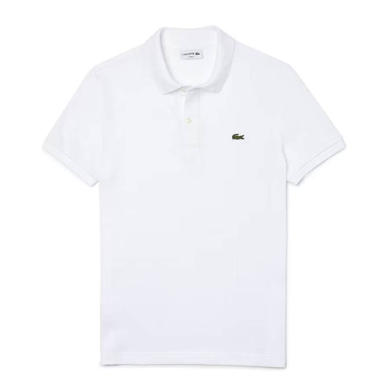 Lacoste Men White Solid Polos