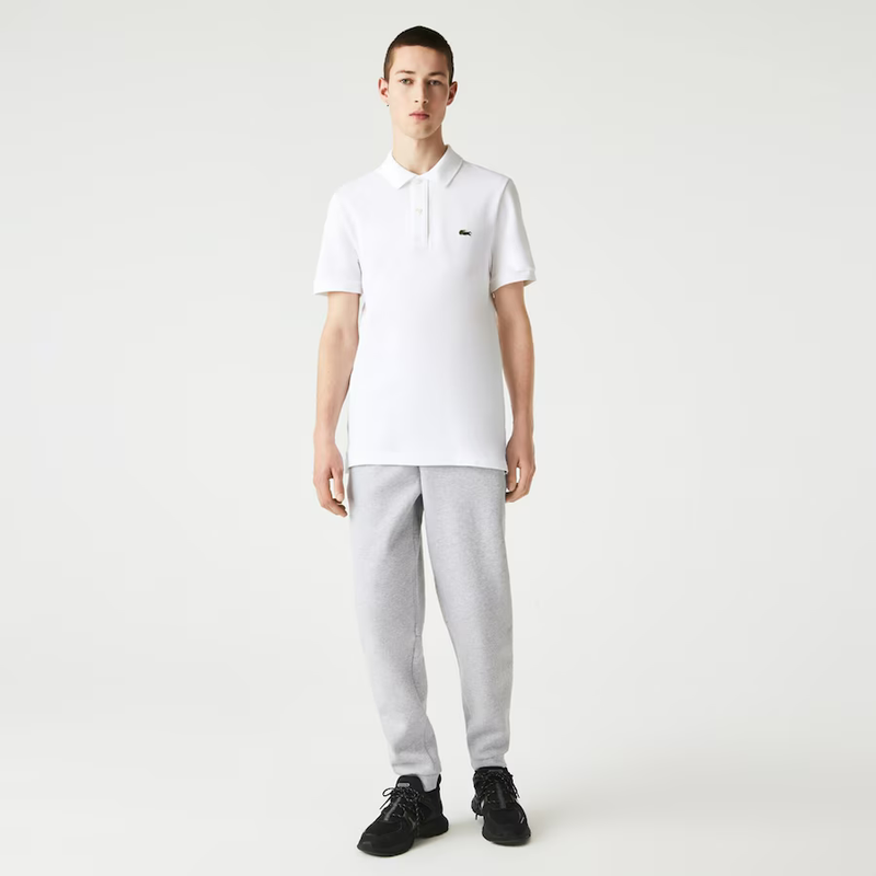 Lacoste Men White Solid Polos